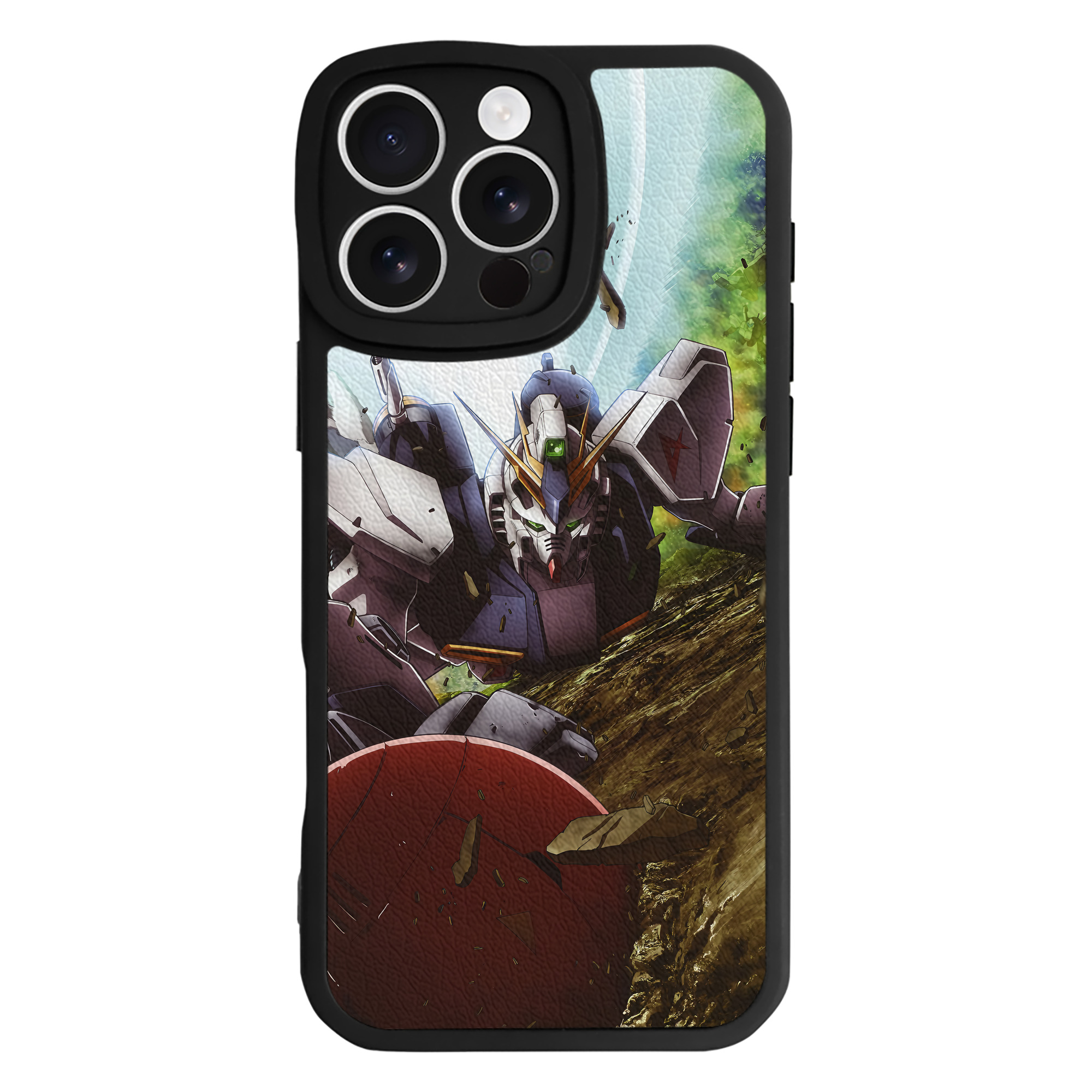（画像用） 機動戦士ガンダム Mobile Suit Gundam 【iPhone 16シリーズ対応】シリコンスマホケース（レザー調） 材質：シリコン